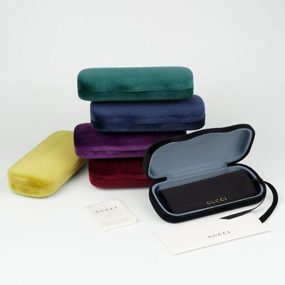 NEW Gucci GG1332O 006 Spotted Black Turquoise Havana Square Men Eyeglasses - Picture 9 of 11